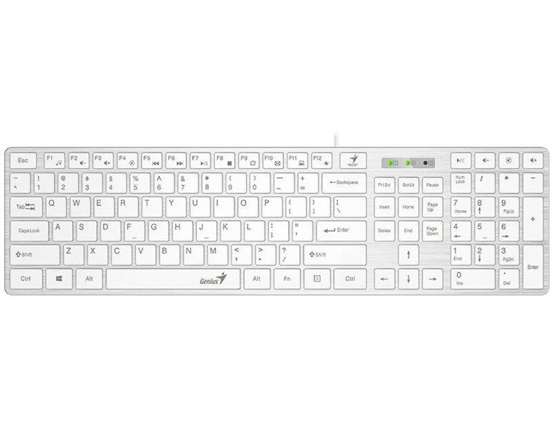 SlimStar 126 USB US bela tastatura 