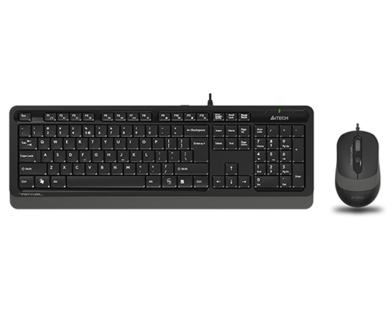 A4 TECH  F1010 FSTYLER USB YU siva tastatura + USB sivi miš 