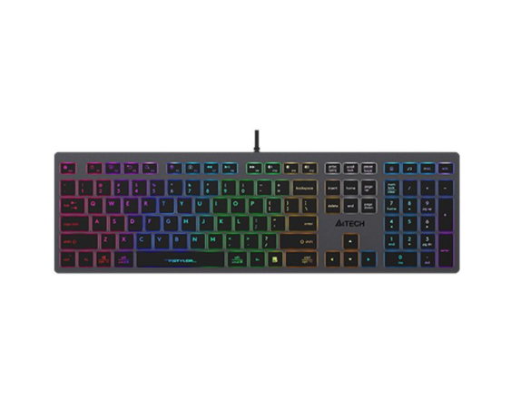 A4 TECH  FX60 Scissor Switch Neon Backlit USB US siva tastatura 