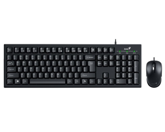 GENIUS  KM-100SE USB US crna tastatura+ USB crni miš 