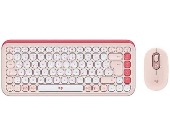 LOGITECH  POP Icon Combo US tastatura rose 