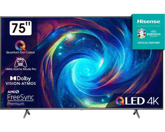 HISENSE 75" 75E7KQ PRO QLED 4K UHD Smart TV 