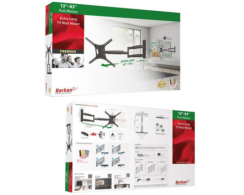 BM443XL LCD TV zglobni zidni nosač od 13 do 83 inča