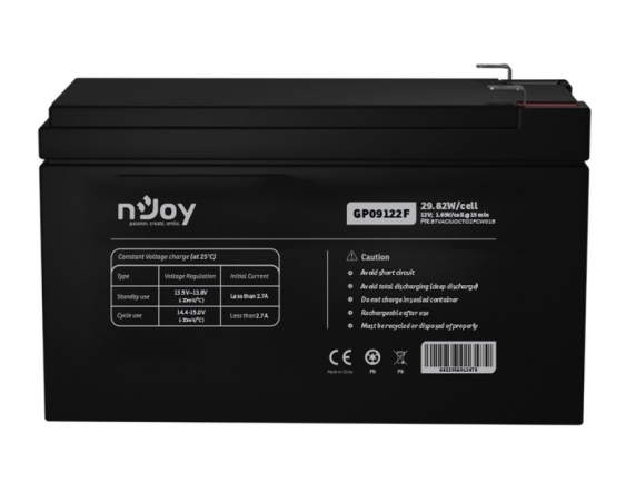 NJOY  GP09122F baterija za UPS 12V 9Ah (BTVACIUOCTO2FCW01B) 