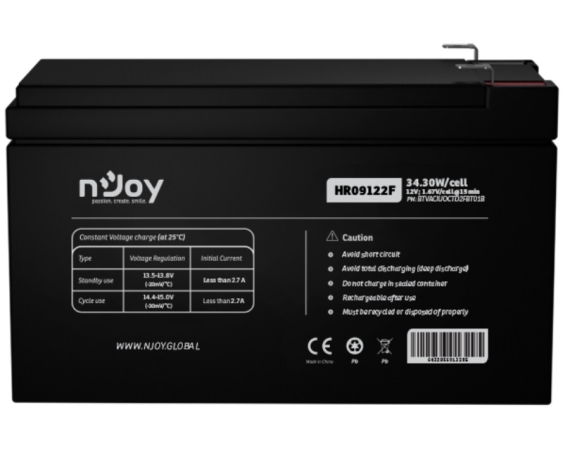 NJOY  HR09122F baterija za UPS 12V 38.31W/cell (BTVACIUOCTD2FBT01B) 