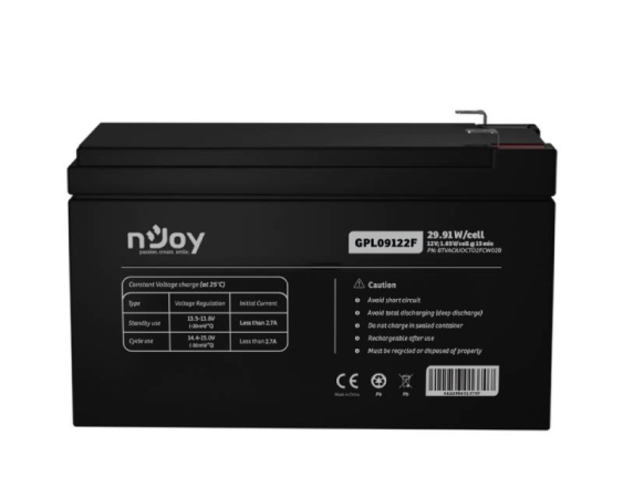 NJOY  GPL09122F baterija za UPS 12V 9Ah (BTVACIUOCTO2FCW02B) 