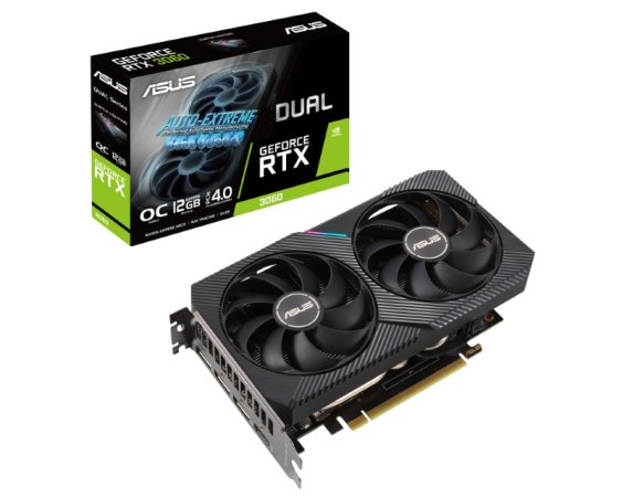 ASUS  nVidia GeForce RTX 3060 12GB 192bit DUAL-RTX3060-O12G-V2 LHR grafička karta