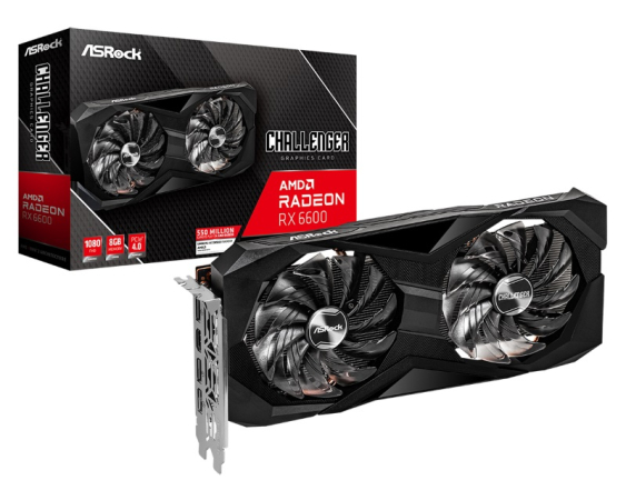ASROCK  AMD Radeon RX 6600 8GB RX 6600 Challenger D 8G 