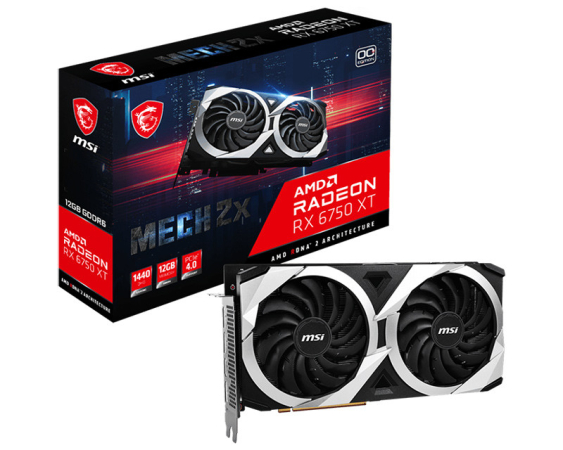 MSI AMD Radeon RX 6750 12GB 192bit RX 6750 XT MECH 2X 12G OC grafička karta