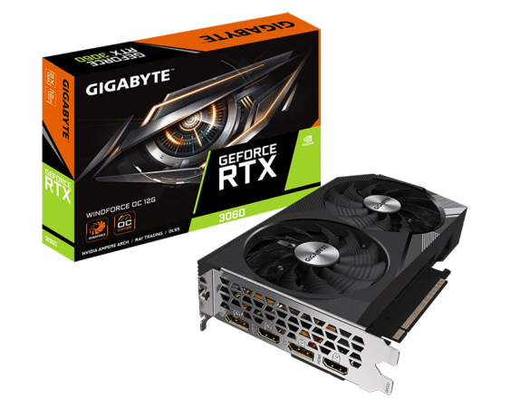 GIGABYTE  nVidia GeForce RTX 3060 12GB 192bit GV-N3060WF2OC-12GD rev 2.0 grafička karta