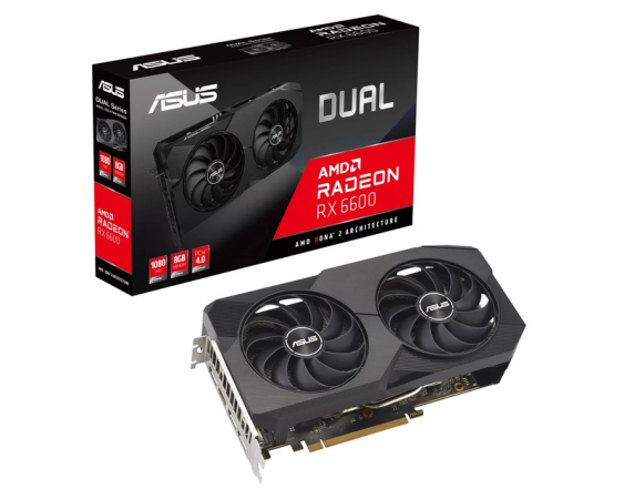 ASUS AMD Radeon RX 6600 8GB DUAL-RX6600-8G-V2