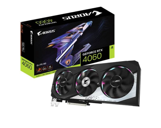 GIGABYTE nVidia GeForce RTX 4060 ELITE 8GB GV-N4060AORUS E-8GD