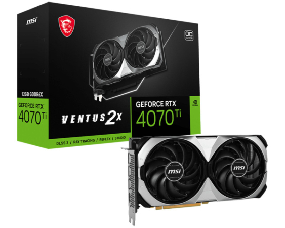 MSI  nVidia GeForce RTX 4070 Ti 12GB 192bit RTX 4070 Ti VENTUS 2X 12G OC grafička karta