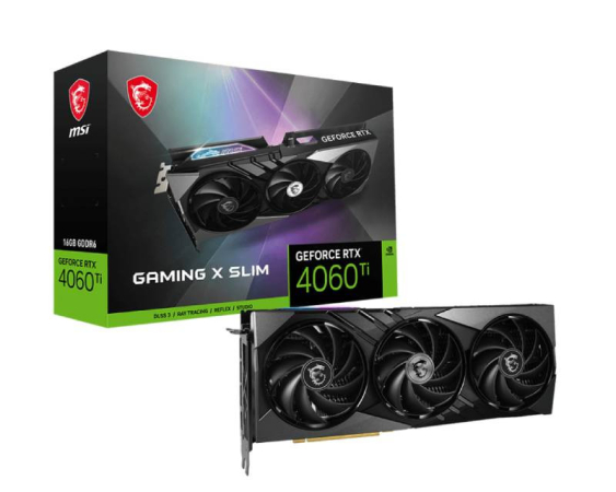MSI nVidia GeForce RTX 4060 Ti 16GB 128bit RTX 4060 Ti GAMING X SLIM 16G grafička karta