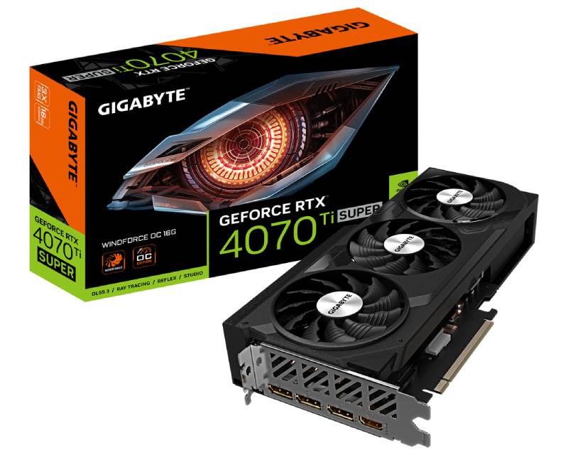 nVidia GeForce RTX 4070 Ti SUPER WINDFORCE 16GB GV-N407TSWF3OC-16GD grafička karta