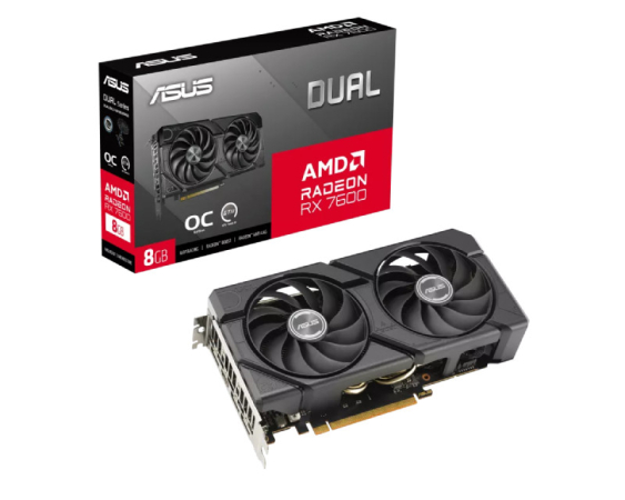 ASUS  AMD Radeon RX 7600 EVO 8GB DUAL-RX7600-O8G-EVO grafička karta