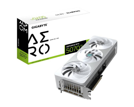 GIGABYTE  nVidia GeForce RTX 5070 Ti AERO 16GB 256bit GV-N507TAERO OC-16GD rev. 1.0 grafička karta