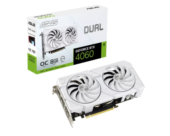ASUS  nVidia GeForce RTX 4060 8GB 128bit DUAL-RTX4060-O8G-EVO-WHITE grafička karta