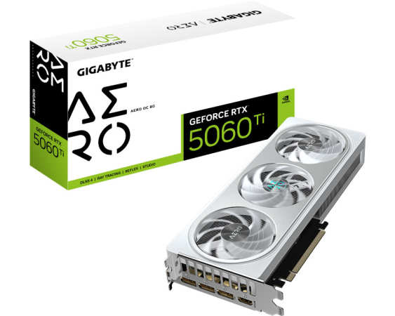GIGABYTE  nVidia GeForce RTX 5060 Ti AERO 8GB 128bit GV-N506TAERO OC-8GD rev. 1.0 grafička karta