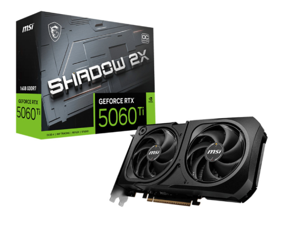 MSI  GeForce RTX 5060 Ti SHADOW 16GB 128bit RTX 5060 Ti 16G SHADOW 2X OC PLUS grafička karta