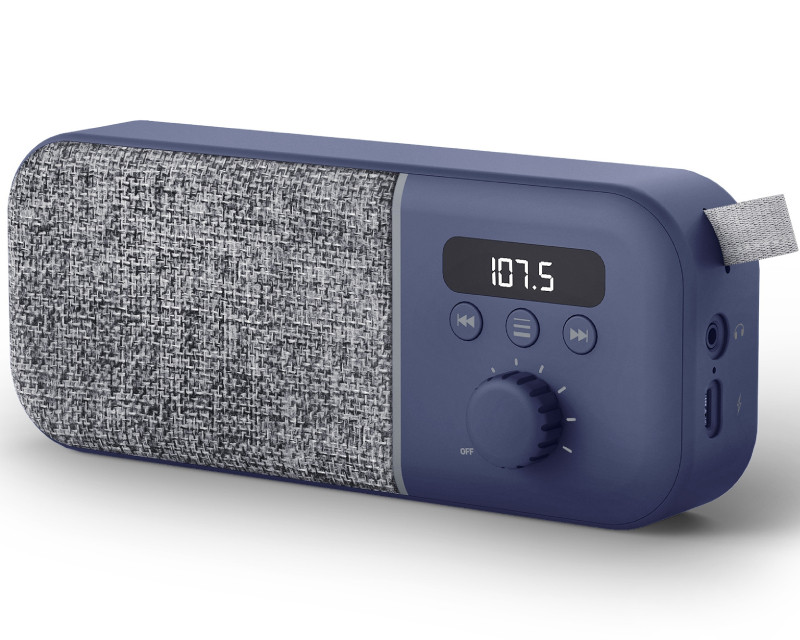 Fabric Box Radio Navy