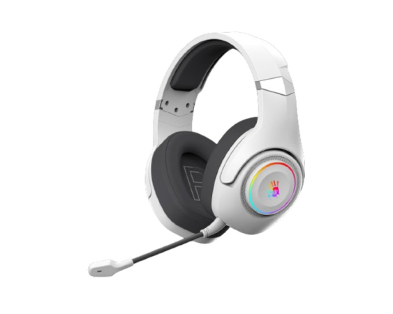 A4 TECH  GR270 Bloody 7.1 Virtual Surround 3-IN-ONE RGB Gaming Wireless + wired bele slušalice 